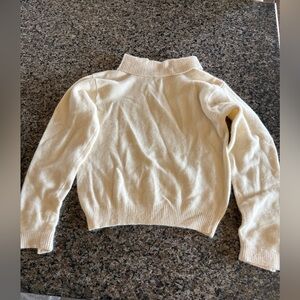 Vintage Cream Sweater with Beading
